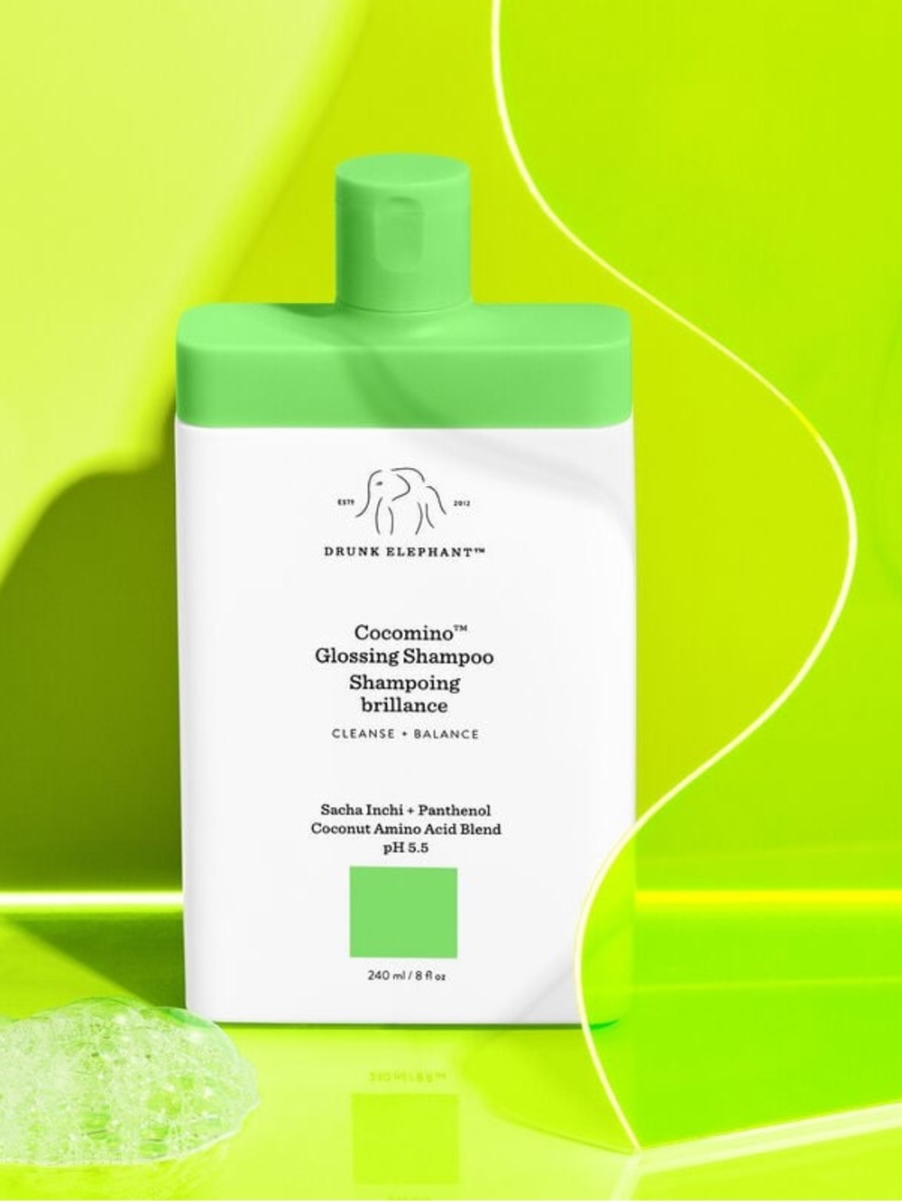 Drunk elephant ulta Sephora Cocomino Glossing ShampooLime Green Bottle 240ml - Picture 2 of 3